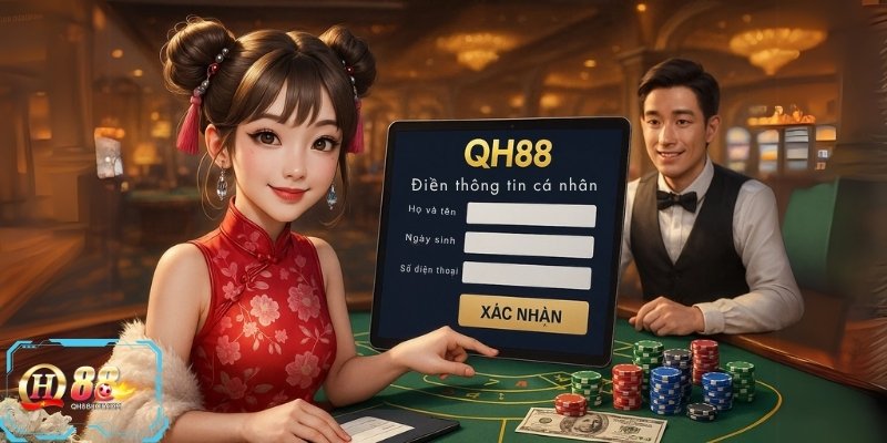Điền thông tin chính xác ngay từ lần đầu để đăng nhập QH88 suôn sẻ, không mất thời gian xử lý lỗi.